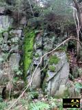 Diabasbombentuff-Felsen am Alten Schloss und im Tal der Sächsischen Saale bei Köditz nahe Hof, Oberfranken, Bayern, (D) (13) 04. Oktober 2014.JPG